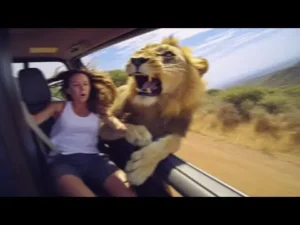 Woman shares terrifying ordeal after touching a lion during Kenya safari